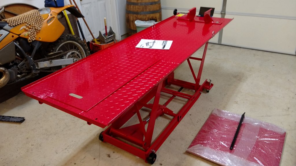 Harbor freight motorcycle shop lift failure